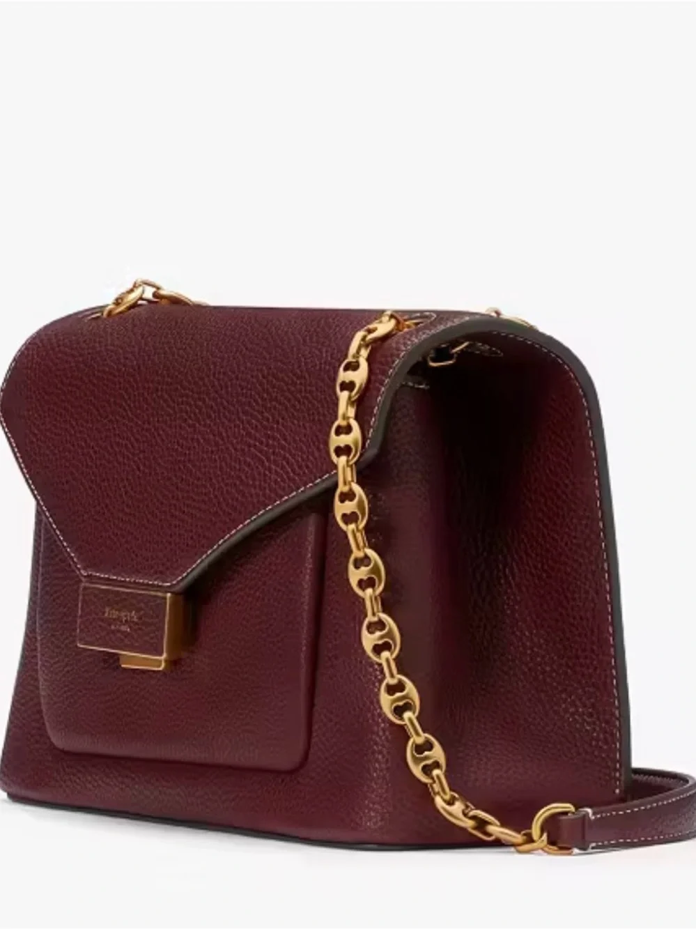 kate spade Gramercy Convertible Shoulder Bag in Burgundy with Gold Chain NWOT